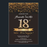 Överraskande 18:e födelsedagsinbjudan Svarta och G Inbjudningar<br><div class="desc">Överraskande 18:e födelsedagsinbjudan. Svarta och Guld Glitter. Vuxen Födelsedagsfest Inbjudan. Kvinnor eller Manar Bday Bash. Om du vill göra ytterligare anpassningar klickar du på knappen "Anpassa" och användor verktyg som är utformat för att ändra mallen.</div>