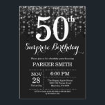 Överraskande 50:e födelsedagsinbjudan till Silver  Inbjudningar<br><div class="desc">50:e födelsedagsinbjudan med Silver String Ljus med Silver Glitter-bakgrund. Silver födelsedag. Vuxen Birthday. Manar eller Kvinnor Bday Inbjudan. 13:e 15:e 16:e 18:e 20:e 30:e 40:e 60:e 70:e 80:e 90:e 100:e, oavsett ålder. Om du vill göra ytterligare anpassningar klickar du på knappen "Anpassa" och användor verktyg som är utformat för att...</div>