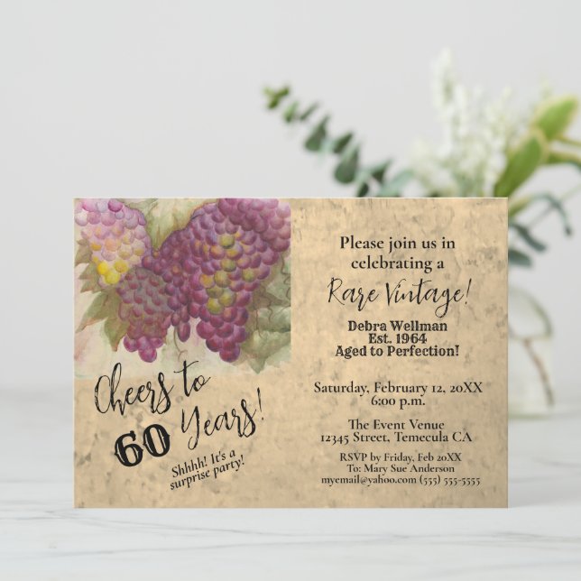 Överraskande 60:e födelsedag med inbjudan under Vi (Stående Fram)