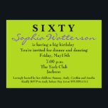 Överraskande 60:e födelsedagsinbjudan inbjudningar<br><div class="desc">OCH MER...  Gå med Zazzle. Tack för att besöka Donna Gotlib. Kontakta mig om du behöver hjälp med en mall. Jag uppskattar din verksamhet!</div>
