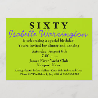 Överraskande 60:e födelsedagsinbjudan inbjudningar