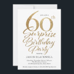 Överraskande 60 Födelsedagsfest Guld Inbjudningar<br><div class="desc">Överraskande 60:e födelsedagsfest inbjudan</div>