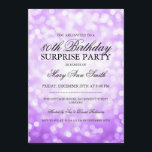 Överraskande 80:e Födelsedagsfesten Lila Glitter L Inbjudningar<br><div class="desc">Elegantens 80:e Surprise Födelsedagsfest inbjudan-design med Lila Glitter Ljus motif,  eget namn och datum samt ytterligare text.</div>