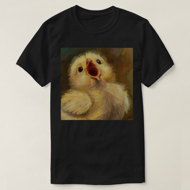 Överraskande Baby Chick T Shirt (Design framsida)