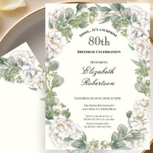 Överraskande blomsterkant Kvinna 80-årsdag