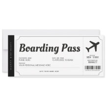 Överraskande Boarding Pass Flyg Resa Biljett