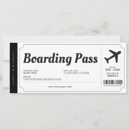 Överraskande Boardingpass Flygplans Resa Biljett Inbjudningar