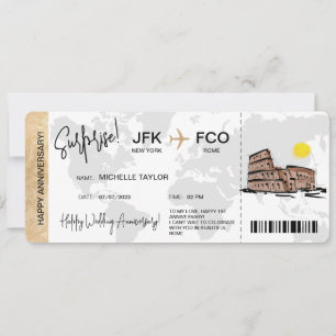 Överraskande boardingpass Resa Biljett-destination Inbjudningar
