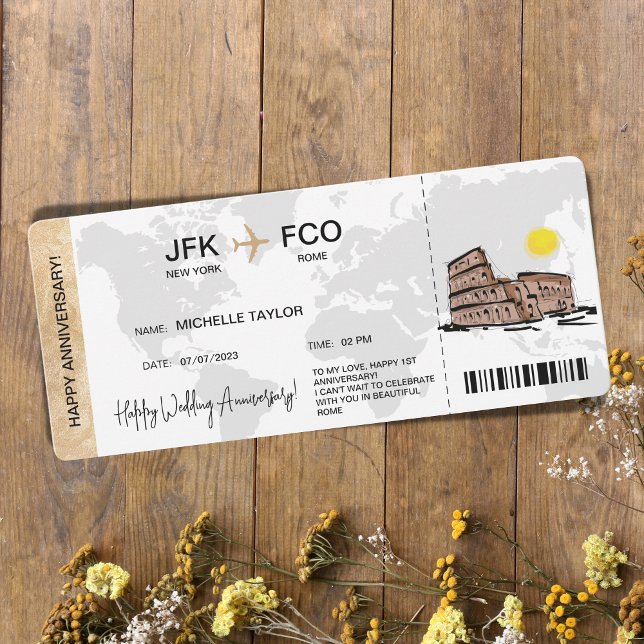 Överraskande boardingpass Resa Biljett-destination Inbjudningar (Skapare uppladdad)