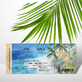 Överraskande boardingpass Resa Biljett Mexiko Inbjudningar