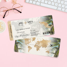 Överraskande boardingpass Resa Biljett Mexiko Inbjudningar