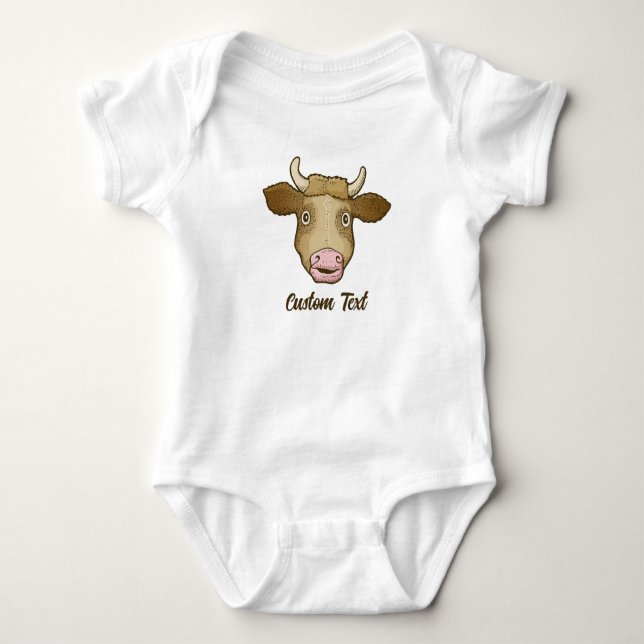 Överraskande Cow T-Shirt Baby Bodykostym (Framsida)
