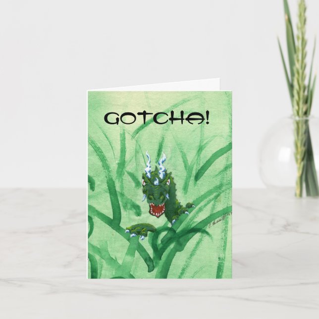 Överraskande drapportkort kort (Framsida)