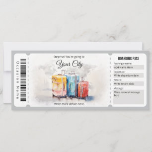 Överraskande Flygplan-boardingpass Biljett Inbjudningar