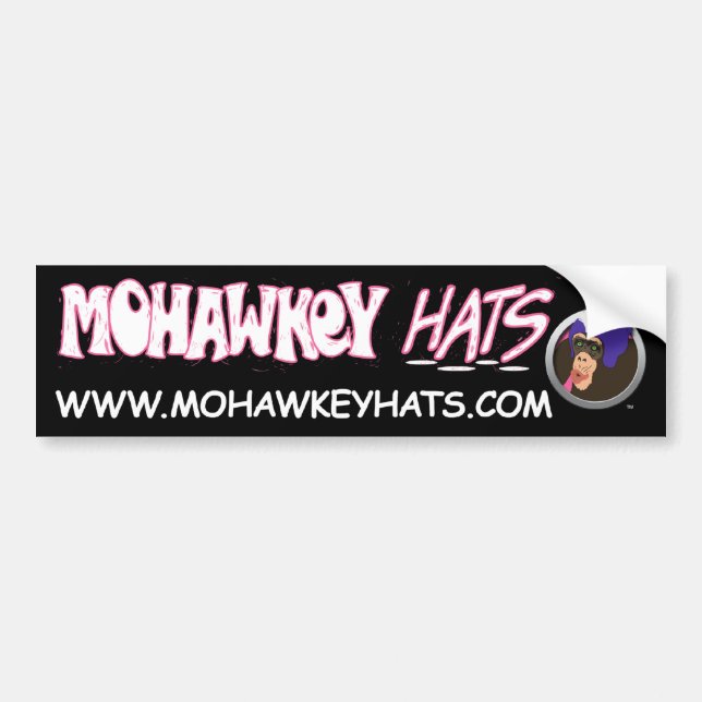 Överraskande Mohawkey Monkey dekal (Framsidan)