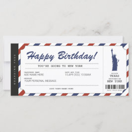 Överraskande New York Resa-boardingpass Travel Bil