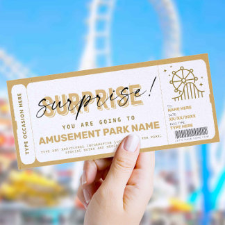 Överraskande nöjespark Theme Park Biljett Gift