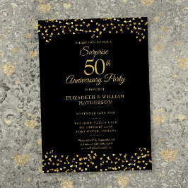 Överraskande Party 50:e Bröllop-årsdagen Inbjudningar