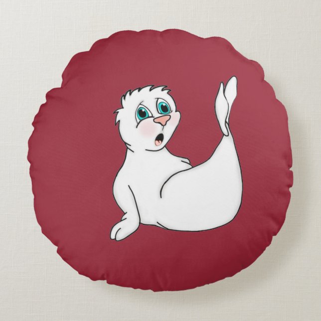 Överraskande sigillrundan Dekorativ kudde (Framsidan)