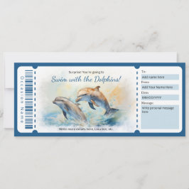 Överraskande simning med delfiner Gift Voucher Inbjudningar