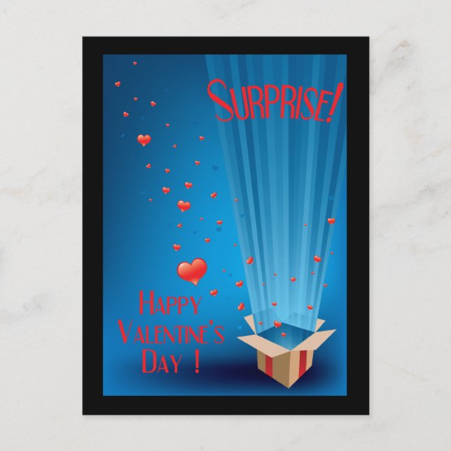 Överraskat vykort för Valentine (Framsida)