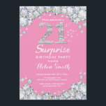 Överraskning 21:a födelsedagen Rosa och Silver Dia Inbjudningar<br><div class="desc">Överraskad 21:a födelsedagsinbjudan. Rosa och Silver Rhinestone Diamond Red Background. Elegant Birthday Bash inbjudan. Vuxen födelsedag. Kvinnor födelsedag. Manar födelsedagen.
Om du vill göra ytterligare anpassningar klickar du på knappen Anpassa och användor verktygen som är utformat för att ändra mallen.</div>