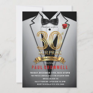 Överraskning 30-års födelsedags Smoking Inbjudan