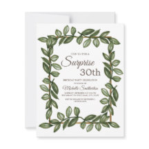 Överraskning 30-årsdag Gröna blad