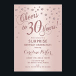 Överraskning 30års födelsedag Party - Ro Guld Inbjudningar<br><div class="desc">Överraskad Elegant för inbjudan till 30års födelsedag-partiet med Faux glitter ro guld. Har skript-typsnitt och -konfiguration. Skål för 30 år! Berätta om du behöver en anpassningsbar ålder.</div>