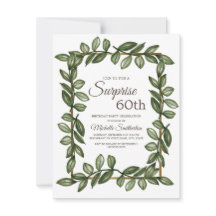 Överraskning 60-årsdag Gröna blad