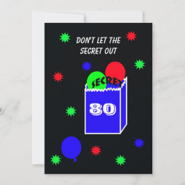 Överraskning 80-årsfest inbjudan HEMLIGT