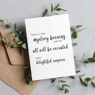 Överraskning baby avslöjande för make kort