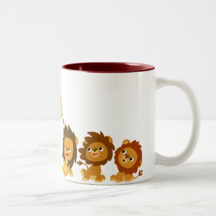 Överraskning!" Cute Tecknad Lejon Mugg