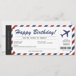 Överraskning Födelsedags Boarding Pass Flygplanspr Inbjudningar