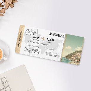 Överraskning Födelsedags Boarding Pass Resa Biljet Inbjudningar