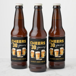 Överraskning Födelsedagsfest med Cheers och Öl Ölflaska Etikett