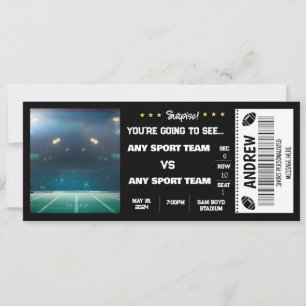 Överraskning Fotbollsmatch Arena Present Biljett Inbjudningar