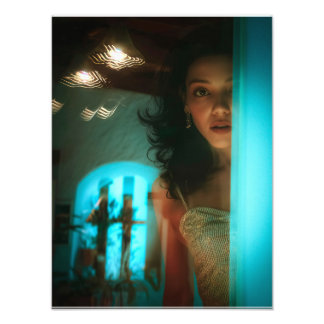 Överraskning, håll ut från en dörr fototryck