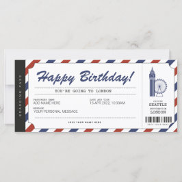 Överraskning London Resa Boarding Pass Travel Bilj