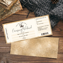 Överraskning Ombordstigningskort Tält Weekend Inbjudningar