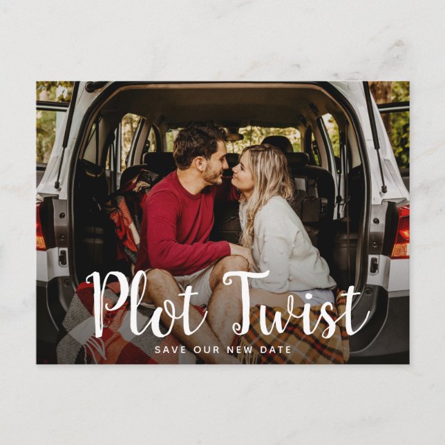 Överraskning på Bröllopsdatumet ändras Meddelande (Framsida)