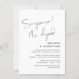 Överraskning, vi rymde, Bröllopsfest för de som ry Inbjudningar
