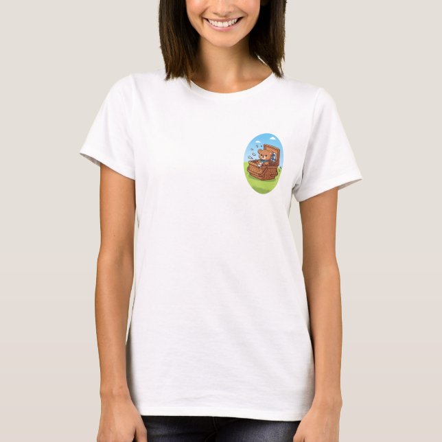 Överraskningsbjörn för picknick t shirt (Framsida)