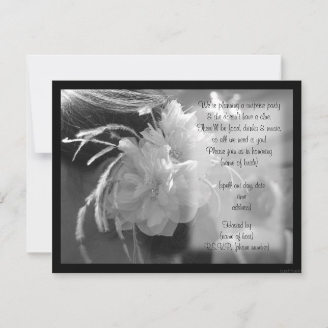 överraskningsdusch inbjudan (Framsida)