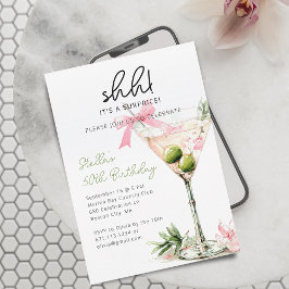 Överraskningsfest för födelsedag Vattenfärgs Marti Inbjudningar