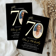 Överraskningsfest i svart och guld för 70-årsdag F