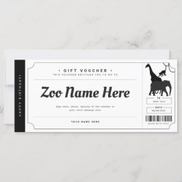 Överraskningsintyg för Zoo Gift Biljett Voucher-in