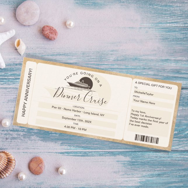 Överraskningskupong Ombordstigningskort Kryssnings Inbjudningar (Skapare uppladdad)
