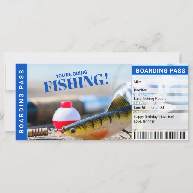 Överraskningspresent För Fiskeutflykt - Presentkor (Framsida)