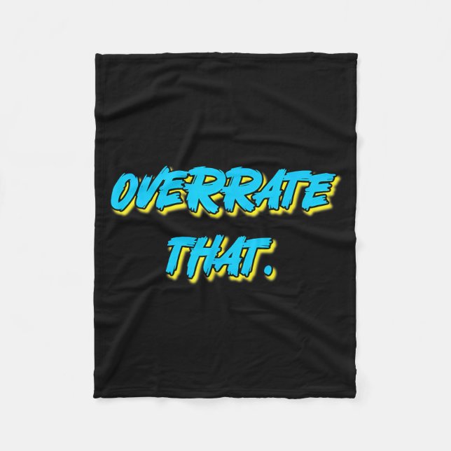 Overrate That Funny Retro Vintage Statement Graphi Fleecefilt (Framsidan)